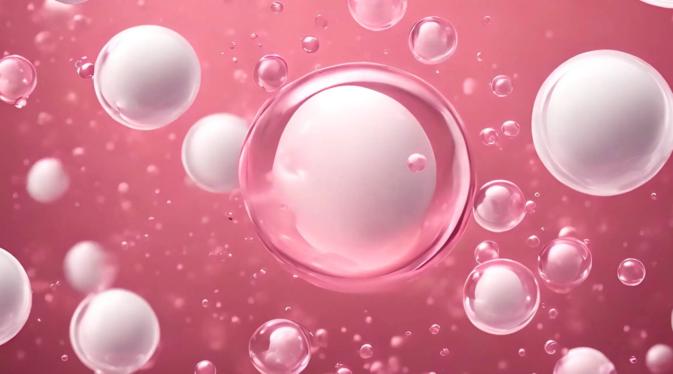 Pink glossy balls Elegant Cosmetic Animation